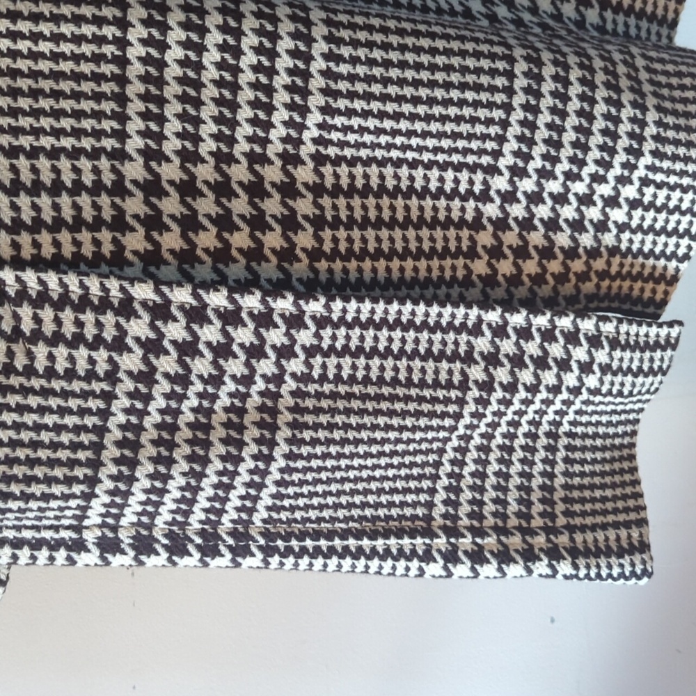 J.Crew Wool Blend Houndstooth Check Belted Wrap Trench Coat Classic 8 - Picture 11 of 16